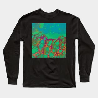 Neon Green Acrylic Organic Textures - WelshDesignsTP001 Long Sleeve T-Shirt